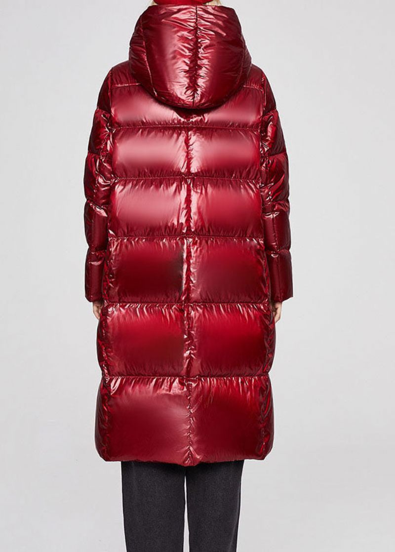 Casual Mulberry Hætte Tyk Vinter Duck Down Coat - Blå