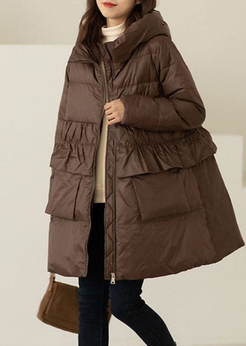 Chokoladelommer Duck Down Frakker Hooded Winter