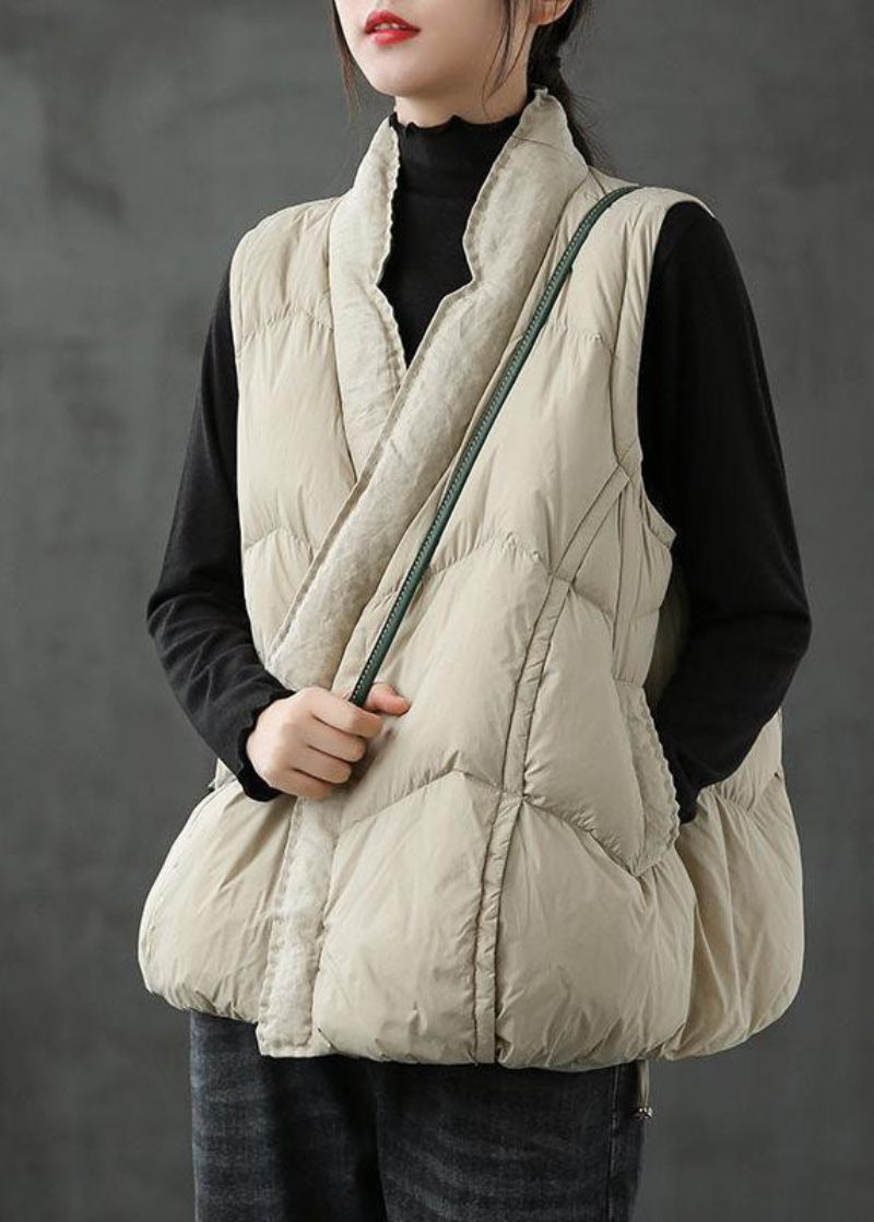 Diy Sort Mode Warm Winter Puffer Vest - Sort