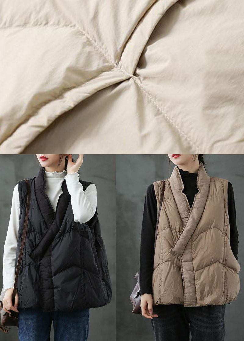 Diy Sort Mode Warm Winter Puffer Vest - Sort