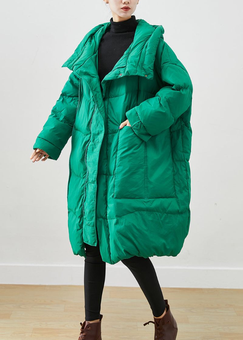 Elegant Grøn Oversize Tyk Andedun Canada Goose Jakke Vinter