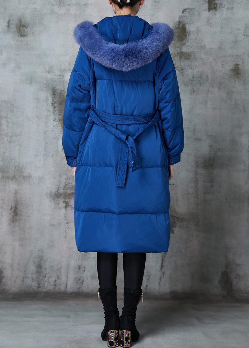 Fashion Blue Oversized Duck Down Puffers Jakker Vinter - Dame dunjakker