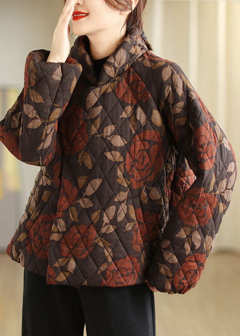 Håndlavede Mulberry Lommer Print Parka Winter - Mulberry