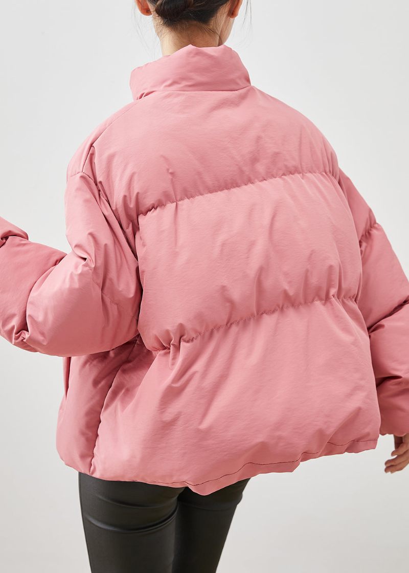 Håndlavede Pink Oversized Tykke Andedun Dunfrakker Vinter - Dame dunjakker