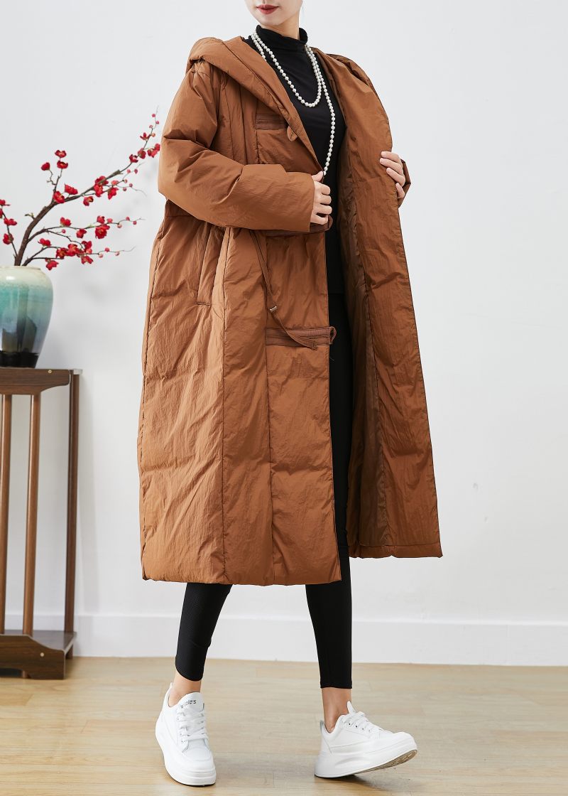 Kaffe Patchwork Duck Down Puffers Jakker Hætte Oversized Winter - Dame dunjakker