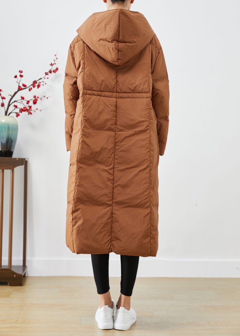 Kaffe Patchwork Duck Down Puffers Jakker Hætte Oversized Winter - Dame dunjakker