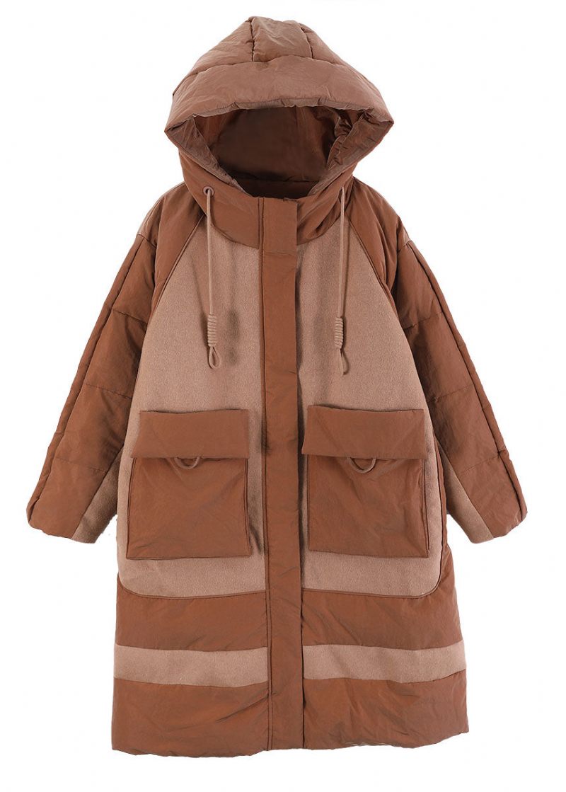 Kamel Snøre Andedun Vinterfrakker Zip Up Winter - Beige