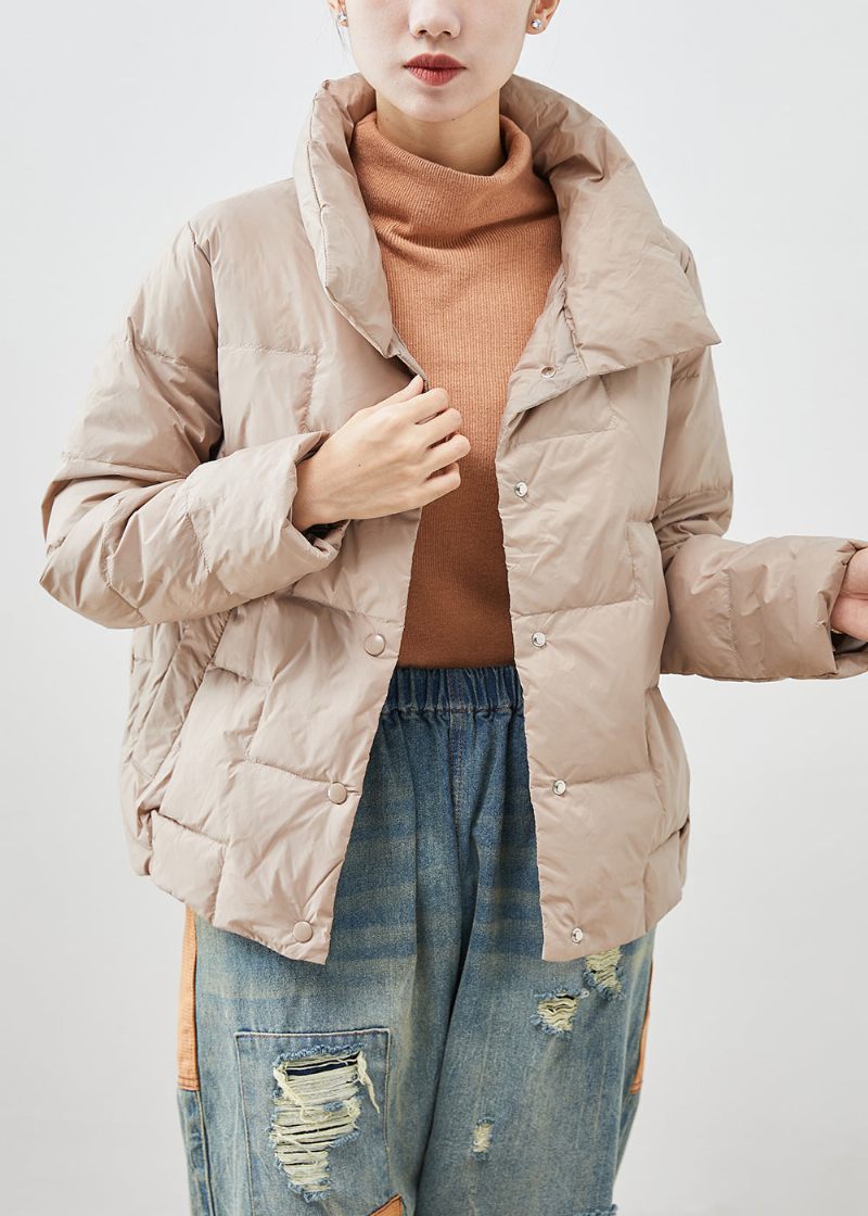 Khaki Duck Down Puffers Jakker Oversized Tykke Vinter - Dame dunjakker