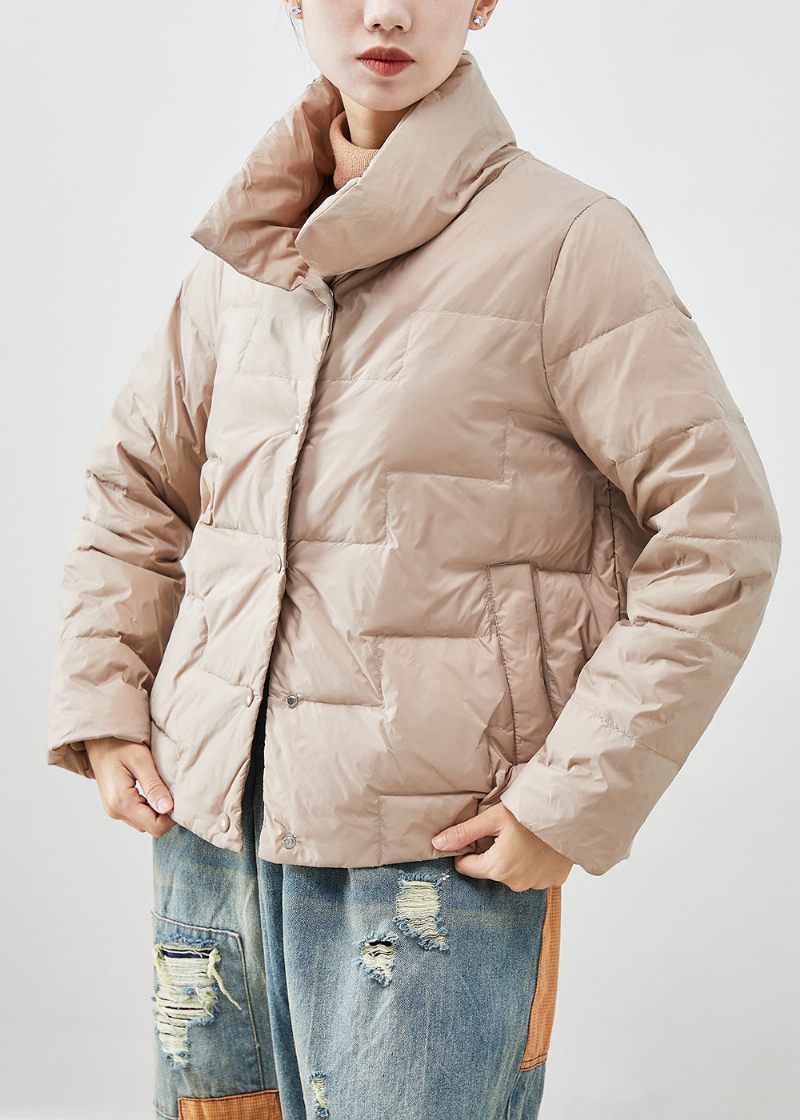 Khaki Duck Down Puffers Jakker Oversized Tykke Vinter - Dame dunjakker