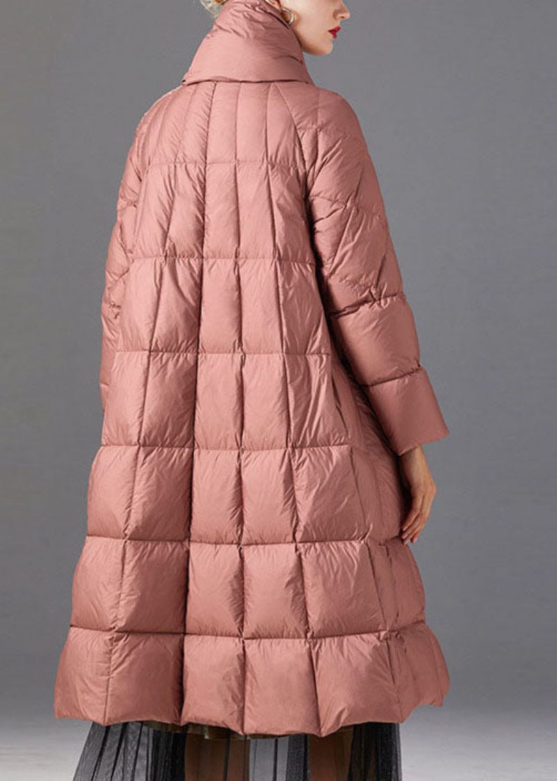 Kvinder Pink Stand-kravelommer Casual Winter Duck Down - Dame dunjakker