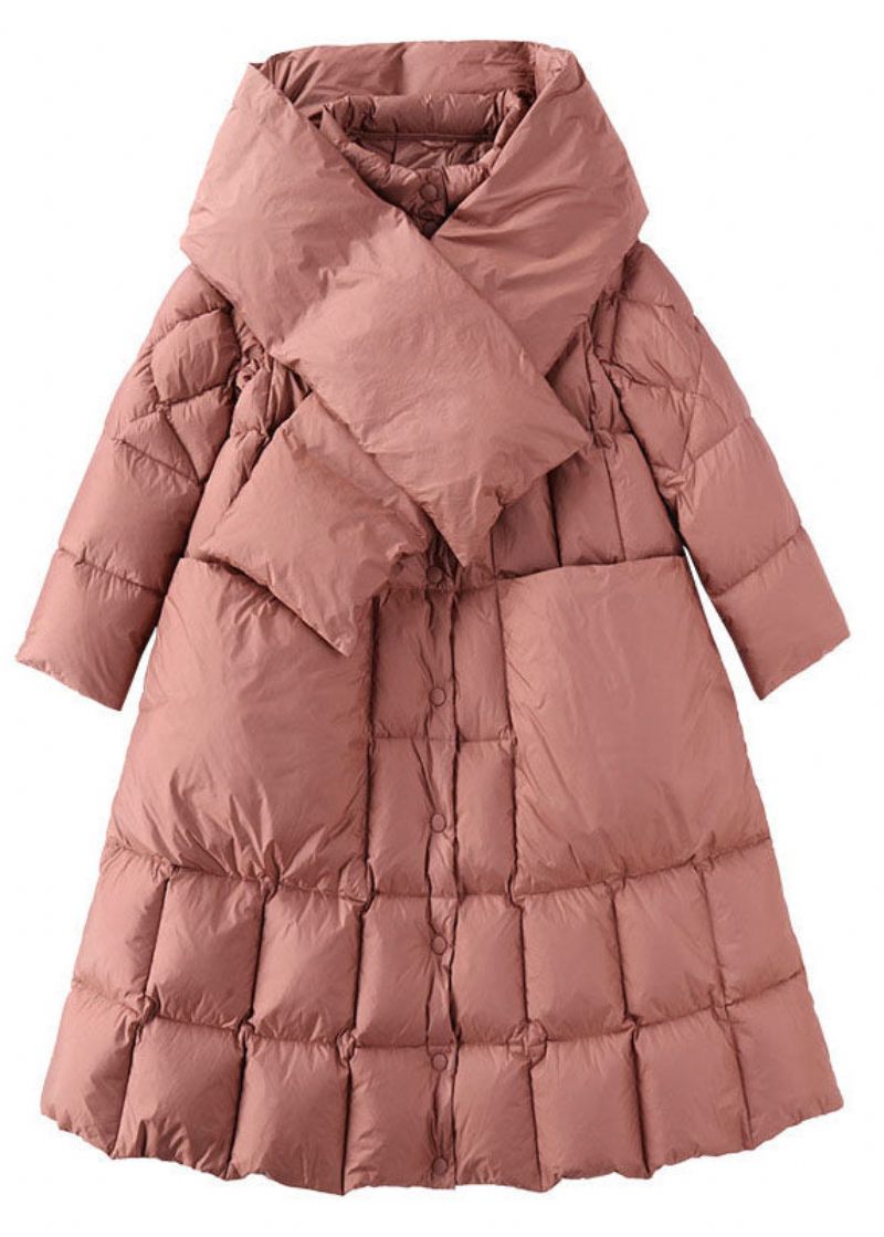 Kvinder Pink Stand-kravelommer Casual Winter Duck Down - Dame dunjakker