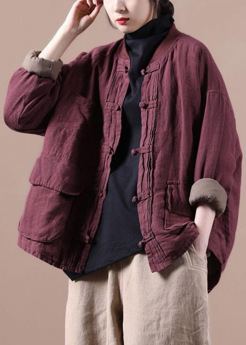 Mulberry Oversized Linen Coat Outwear Winter Parkas