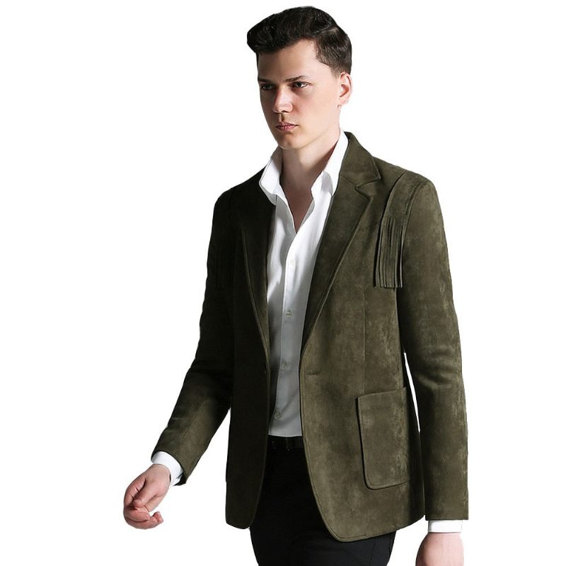 Herre Blazers Jakke Slim Fit Klassisk - Sort