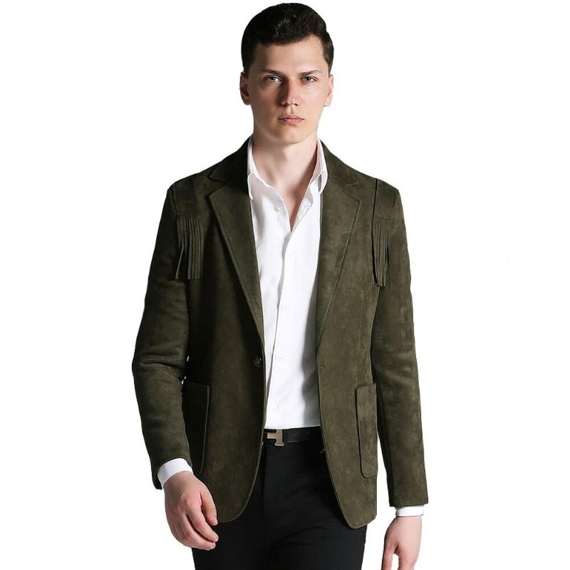 Herre Blazers Jakke Slim Fit Klassisk - Sort