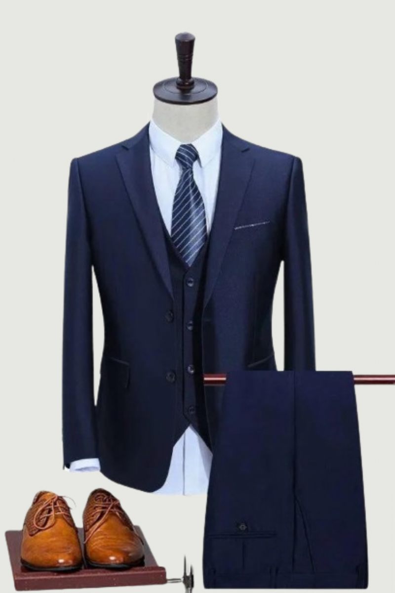 Herredragter Slim Custom Fit Tuxedo Business Kjole Brudedragt Blazer