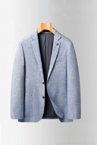 Linned Blazere Mand Løs Business Casual Suit Jakke Luksus Outdoor Coats Forårsdragter Til Mænd