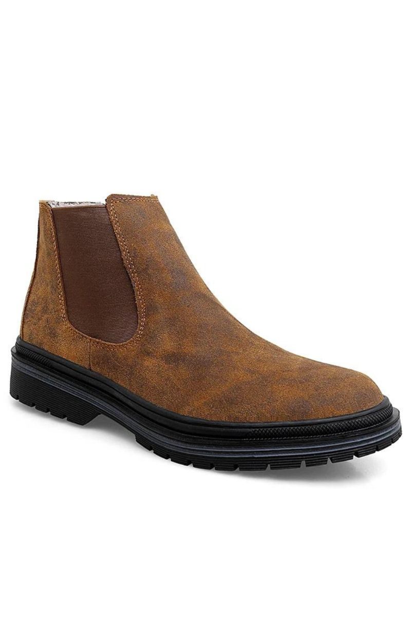 Ægte Læder Ankel Chelsea Støvler Mænd Botas Autumn Winter Boot