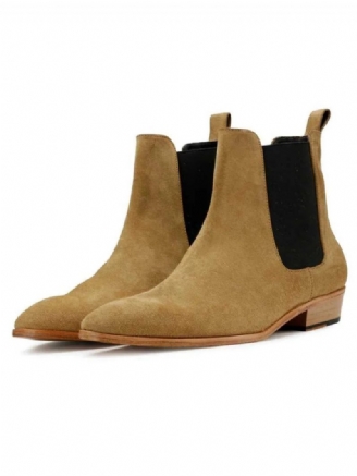 Chelsea Boots Håndlavede Vinter Mænd Sko Tilføj Velvet Work Basic Støvler Designer Sko