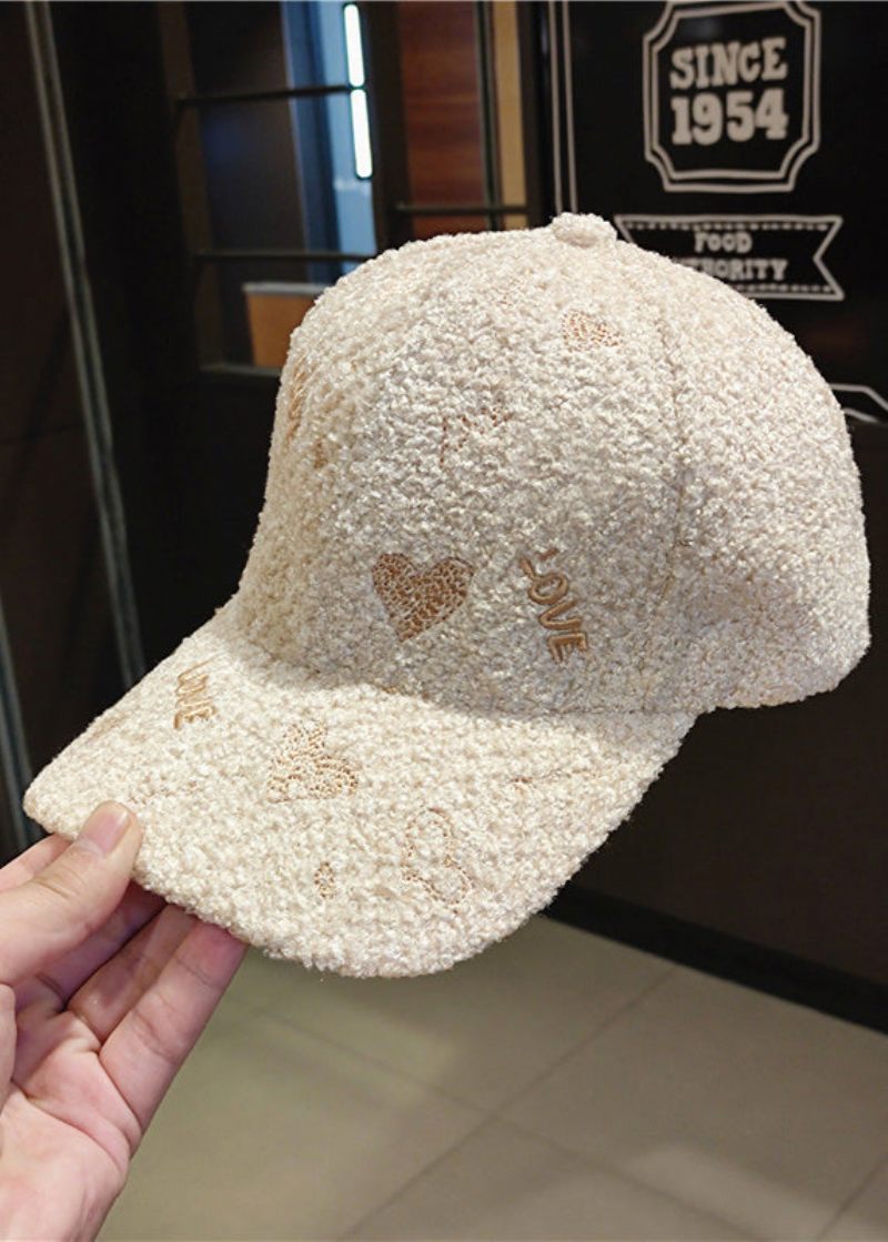 Diy Sort Brev Broderi Uld Baseball Cap Hat - Dame uldfrakker