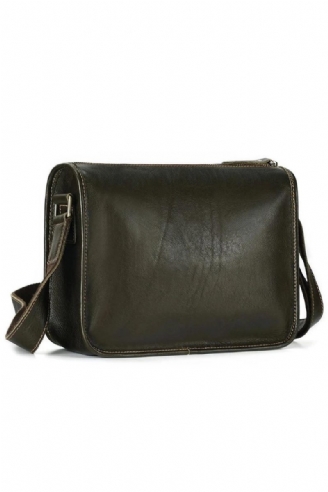 Ægte Læder Lille Messenger Taske Til Mænd Business Work Casual Crossbody Tasker Skuldertaske