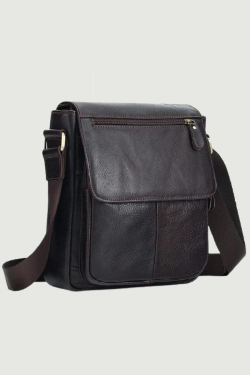 Ægte Læder Mænd Vintage Håndtasker Flap Mænds Skuldertasker Casual Messenger Tasker Crossbody Taske