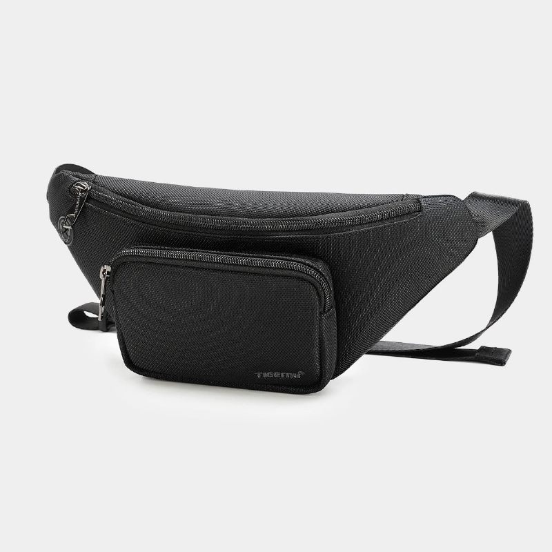 Mænd Taljetasker Crossbody-taske Fashion Mandlige Sling Bag Casual Brysttasker Håndtaske - Sort