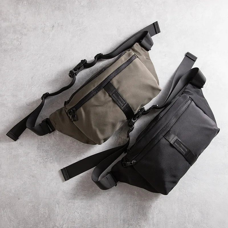 Rejsebrysttasker Til Mænd Causal Outdoor Shoulder Man Bag Commuter Waist Herretaske - Grøn