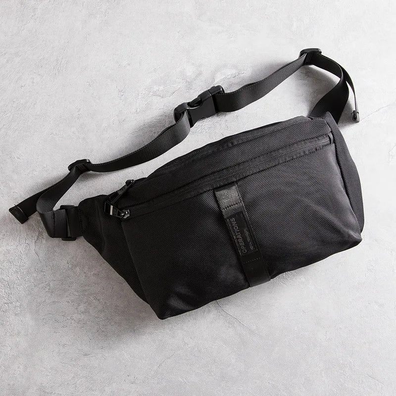 Rejsebrysttasker Til Mænd Causal Outdoor Shoulder Man Bag Commuter Waist Herretaske - Grøn