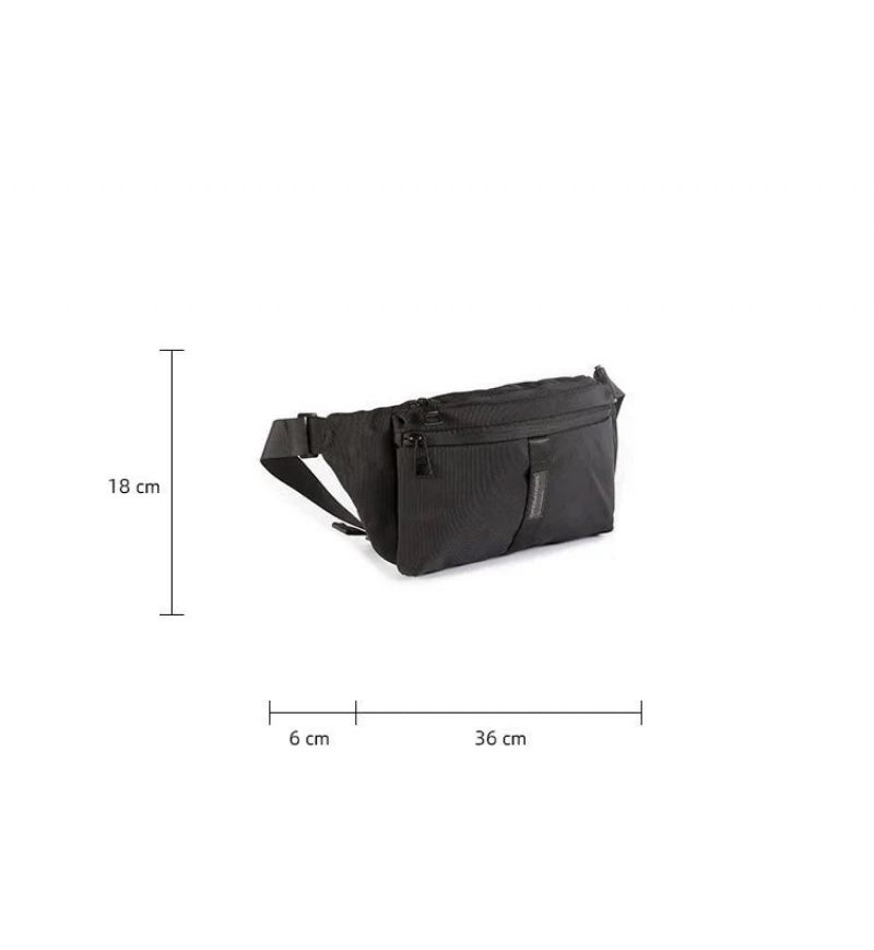 Rejsebrysttasker Til Mænd Causal Outdoor Shoulder Man Bag Commuter Waist Herretaske - Grøn