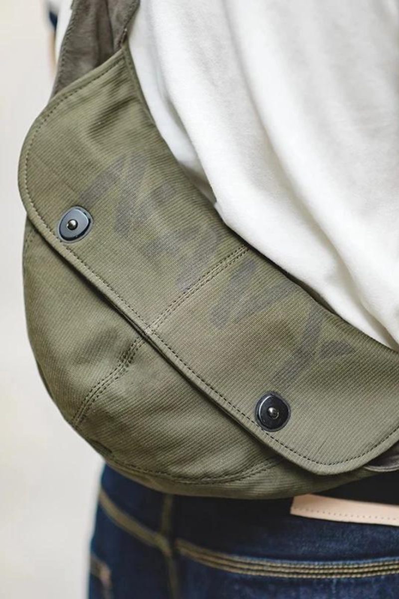 Retro Deck Herretasker Military Canvas Messenger Crossbody Bryst Taljetaske Hatte Skulderbæltetaske