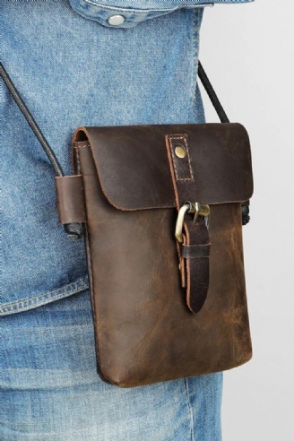 Skuldertaske Ægte Læder Small Sling Bags Blødt Crossbody-taske