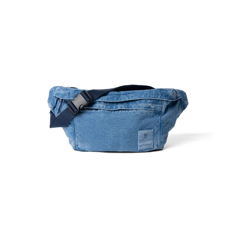 Summer Crossbody Pack Denim Vintage Essentials Sling Bag Lille Skulderrygsæk - Blå