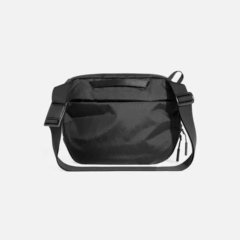 Unisex One Shoulder Crossbody-taske Taljetaske Brysttaske - Sort