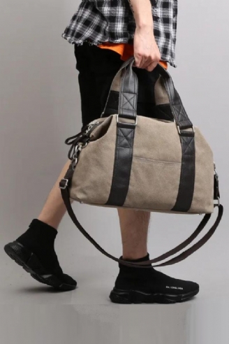 Retro Canvas Håndtaske Til Mænds Rejse Skuldertaske Bagagetaske Afslappet Crossbody Taske