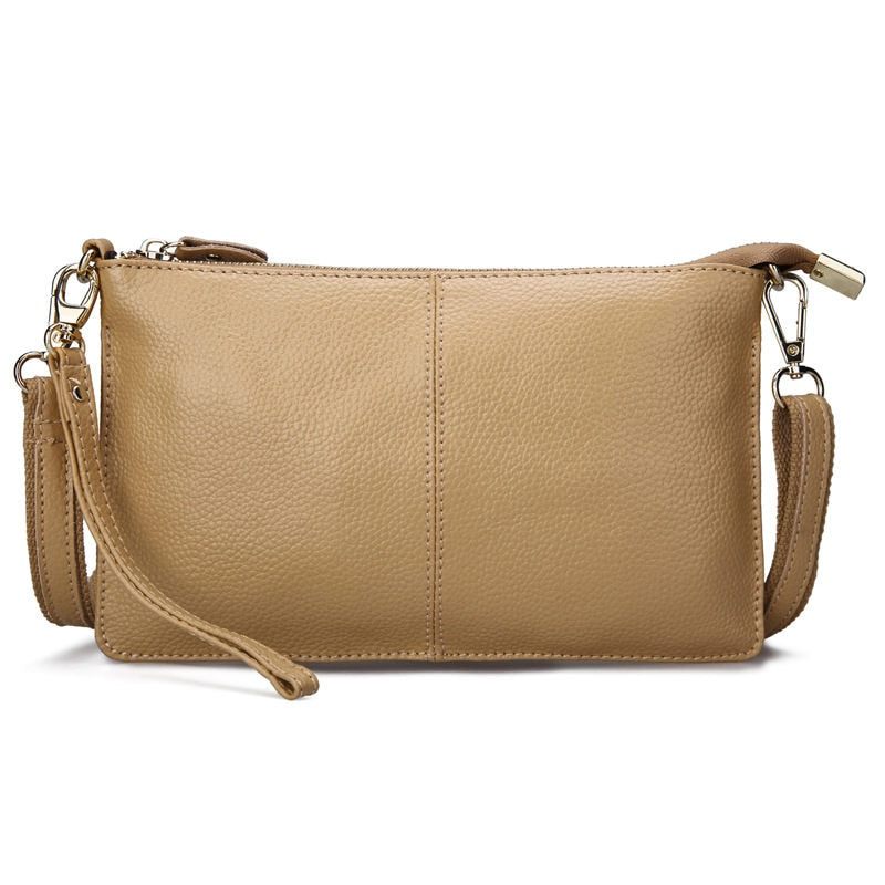 Kvinder Ægte Læder Day Clutches Candy Skuldertasker Crossbody Tasker Små Clutch - Sort