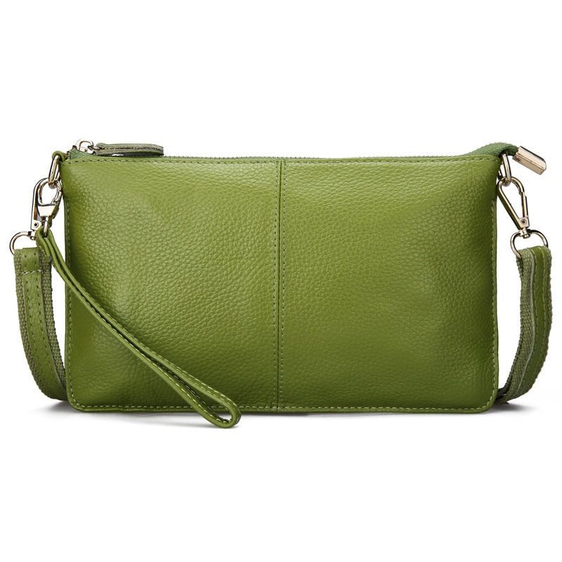 Kvinder Ægte Læder Day Clutches Candy Skuldertasker Crossbody Tasker Små Clutch - Sort