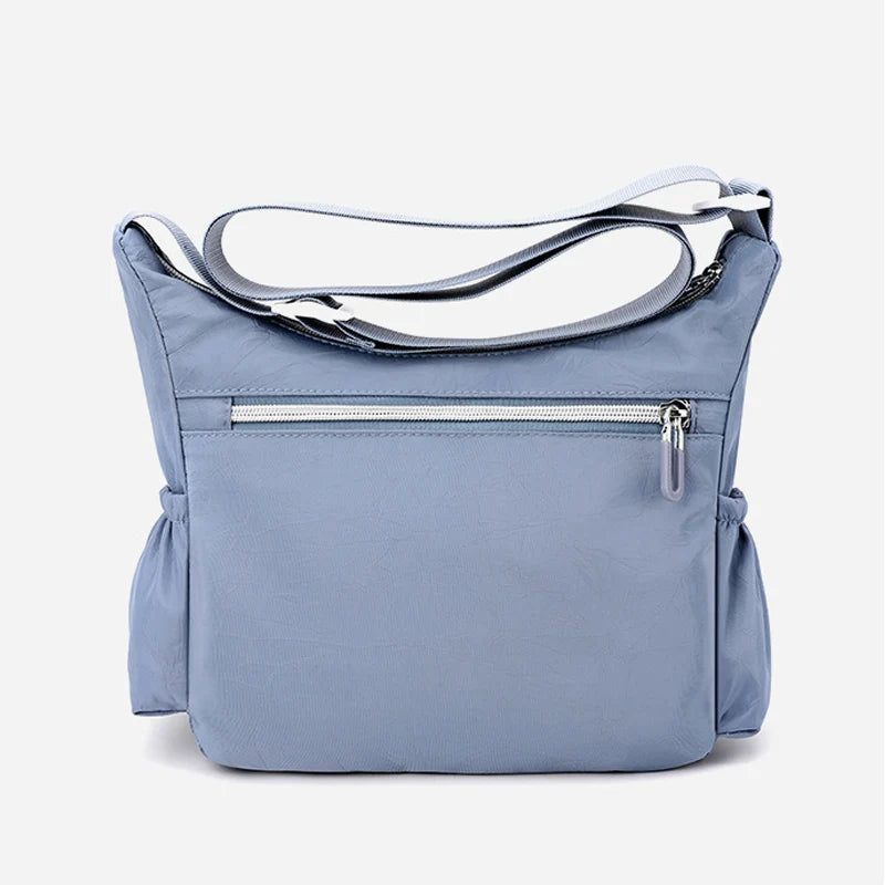 Kvinder Skuldertasker Messenger Tasker Simple Multi-lommer Vandtæt Crossbody - Sort