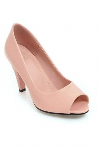 Damesko Med Høje Hæle Klassiske Spring Peep Toe Pumps Elegant