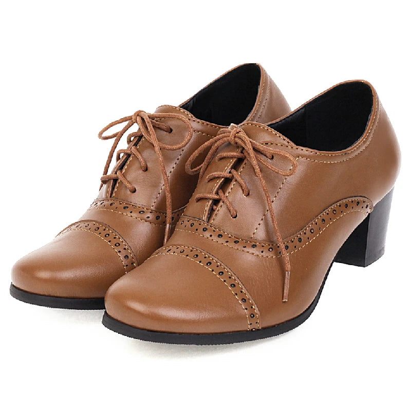 Kvinder Pumps Sko Sko Klassisk Casual Western Oxford Fest Kontorsko Kvinde - Sort