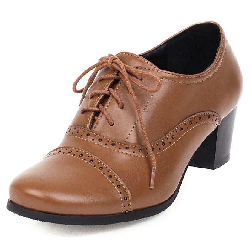 Kvinder Pumps Sko Sko Klassisk Casual Western Oxford Fest Kontorsko Kvinde - Sort