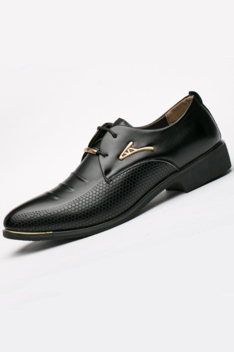 Business Dress Mænd Sko Klassisk Læder Herredragter Sko Slip On Shoe Oxfords