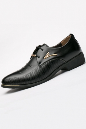 Business Dress Mænd Sko Klassisk Læder Herredragter Sko Slip On Shoe Oxfords