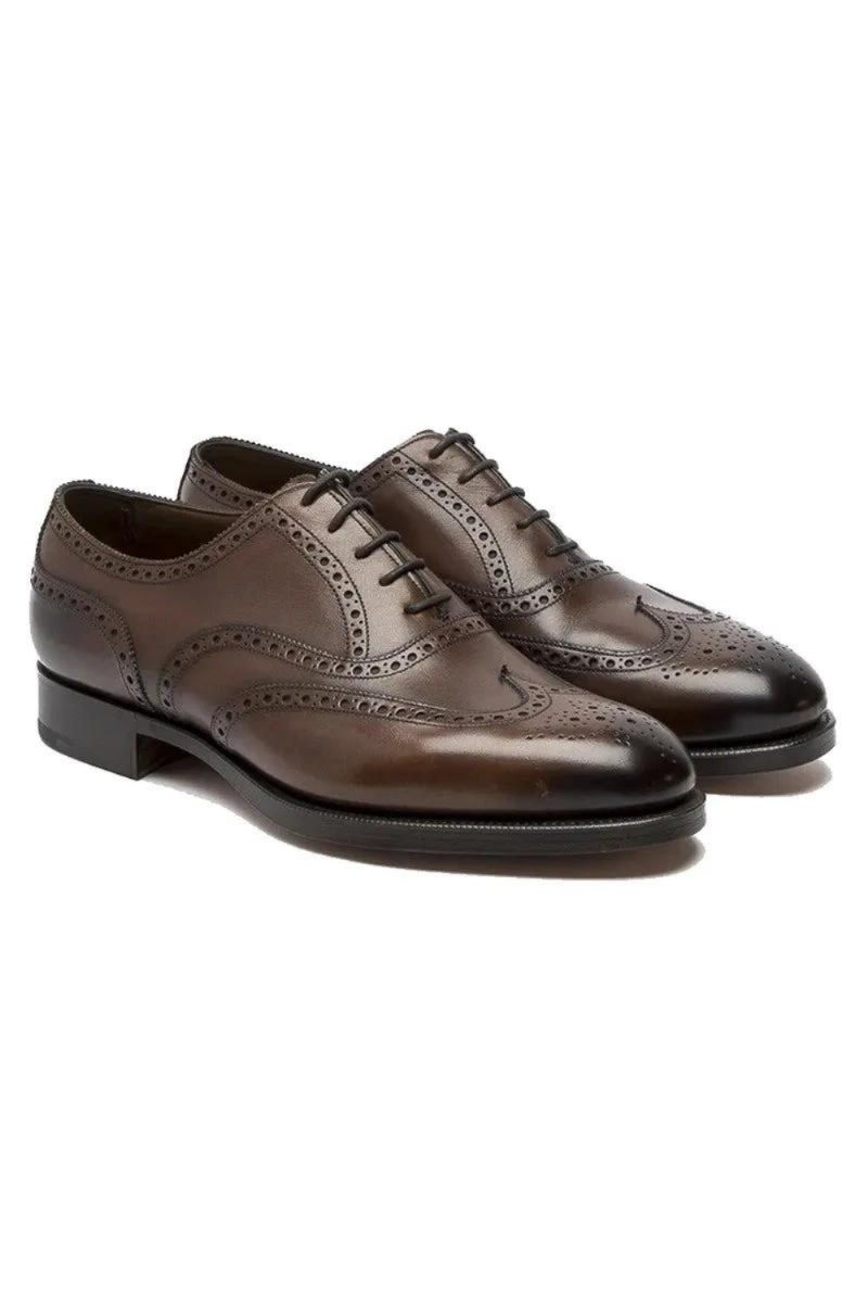 Oxford Brogue Style Brudekjole Formel Bedste Sko Kontor Brudgom Håndlavede Business Designer Man Sko