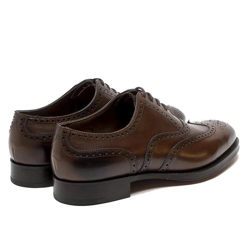 Oxford Brogue Style Brudekjole Formel Bedste Sko Kontor Brudgom Håndlavede Business Designer Man Sko - Brun