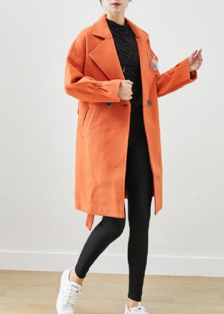 Italiensk Orange Oversized Giv Pendant Ulden Trench Fall