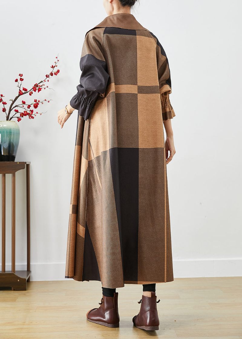 Kaffe Patchwork Bomuld Frakke Outwear Oversized Efterår - Dame trenchcoats