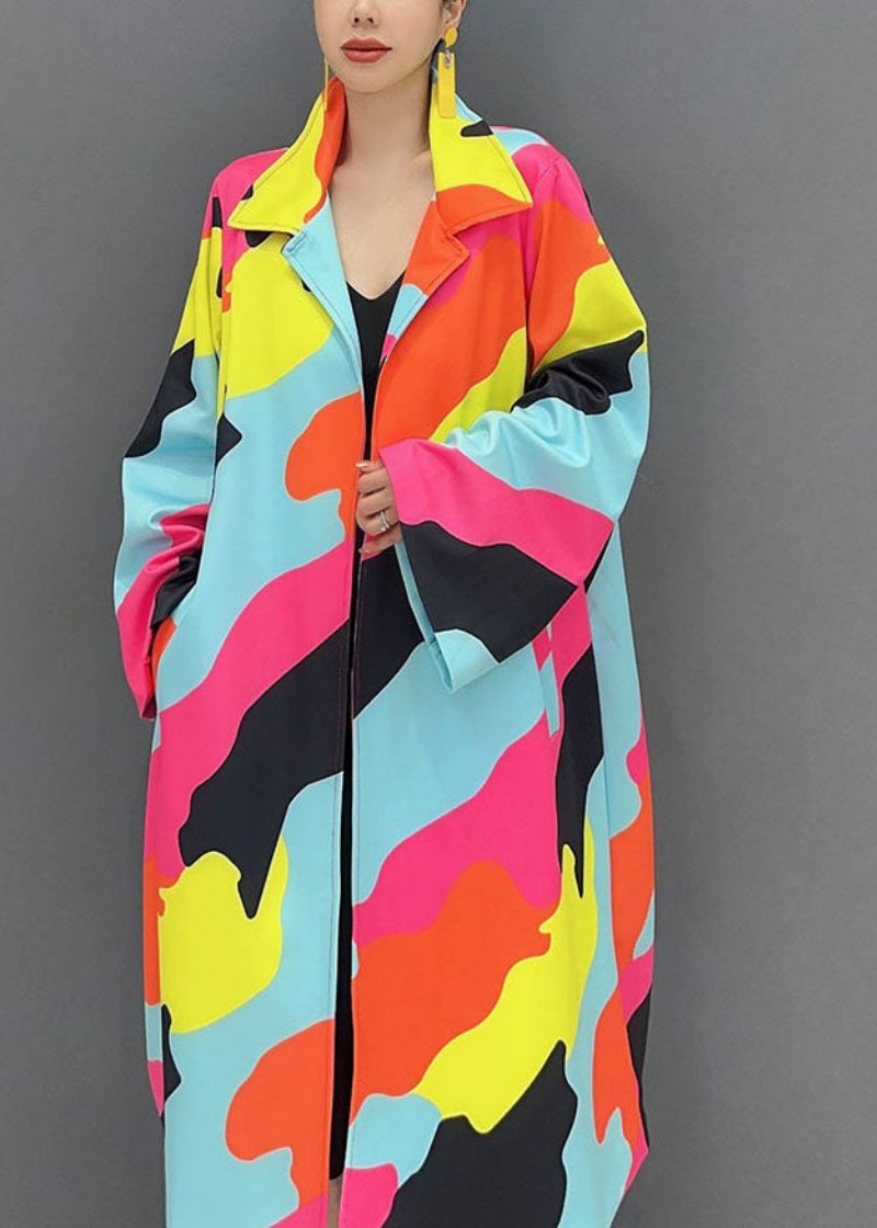 Vogue Rainbow Square Collar Button Trench Coats Fall - Dame trenchcoats